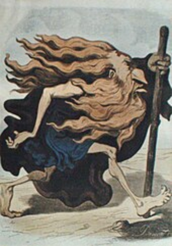 ב. שוב le Juif errant ממכחולו של דורה. הפעם בדמות שטן.