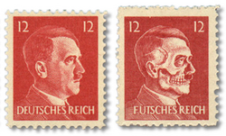 פן סרקסטי: היטלר DEUTSCHES REICH . בול מעידן הנאצי.