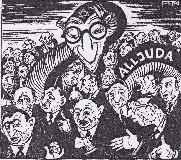 – כל היהודים, ALLJUDA - קרי: נחש ארסי הוא אלוהיהם. Eine Giftschlange ist ihr Gott. ב. לא להתעייף, לא להרפות את האחיזה, לא לשחרר – Nicht auslassen, כך הנחש